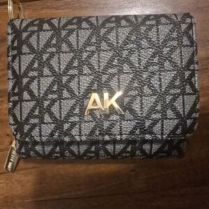 Anne Klein Black and White Geometric Clutch